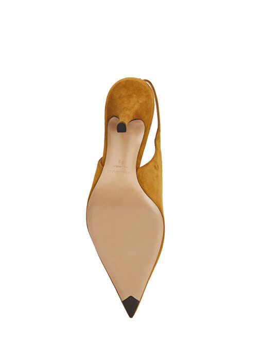 Haki Deri Topuklu Ayakkabı - Görsel 6