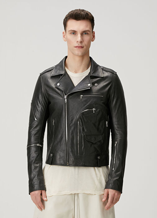 Rick Owens - Black Leather Jacket