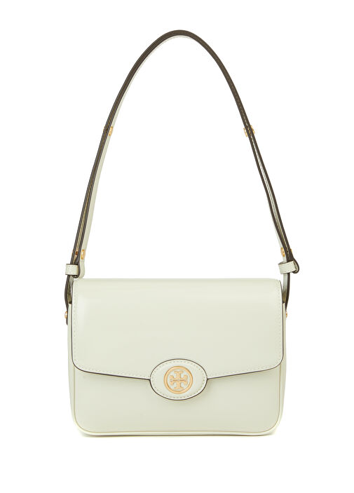 Tory Burch Robinson white women s leather shoulder bag