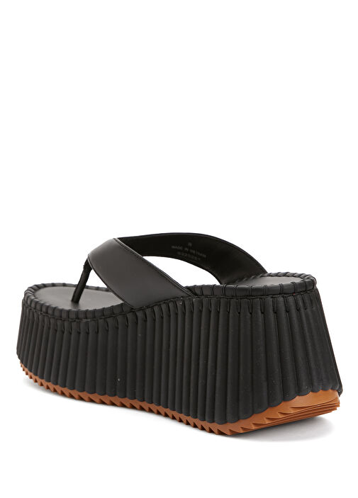 Nama Siyah Kadın Deri Terlik - Görsel 4