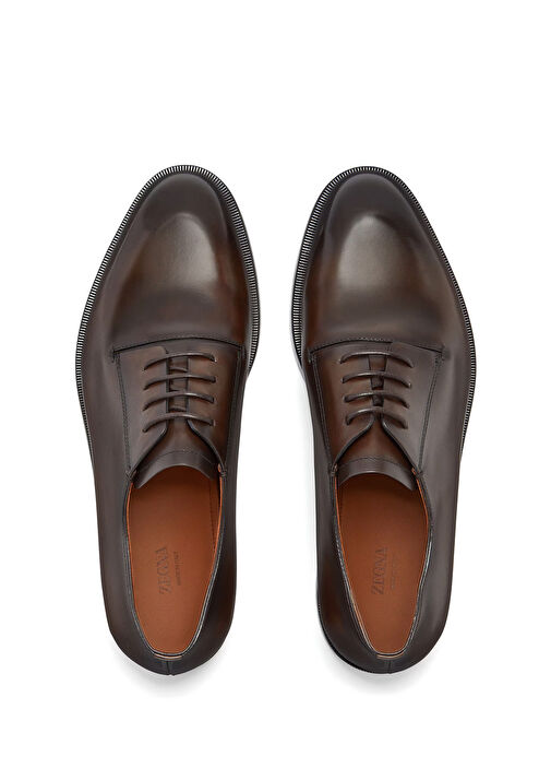 Koyu Kahverengi Erkek Deri Ayakkabı - Görsel 5