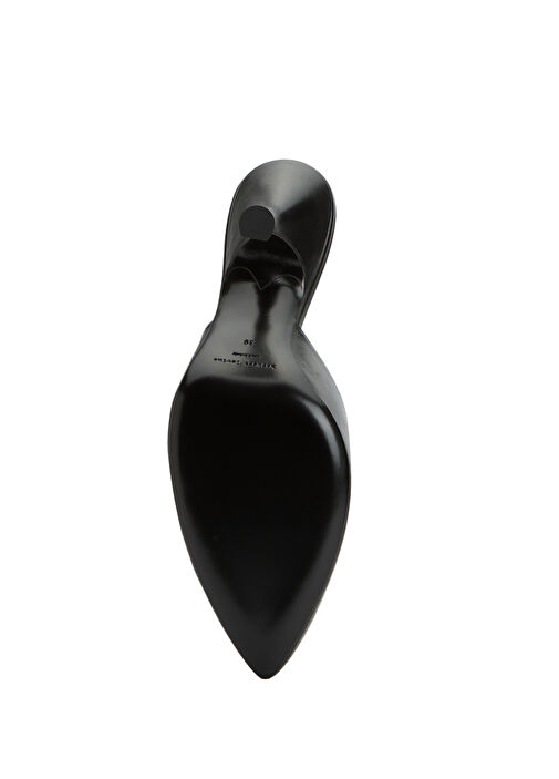 Sitting Pretty Siyah Kadın Deri Terlik - Görsel 6