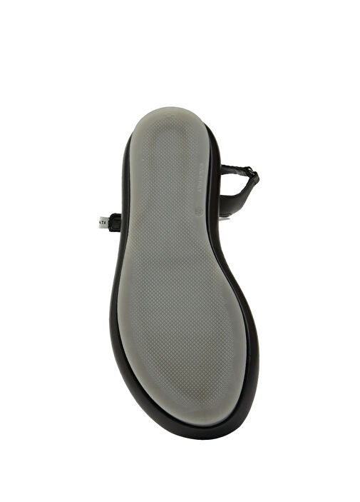 Siyah Kadın Deri Sandalet - Görsel 6