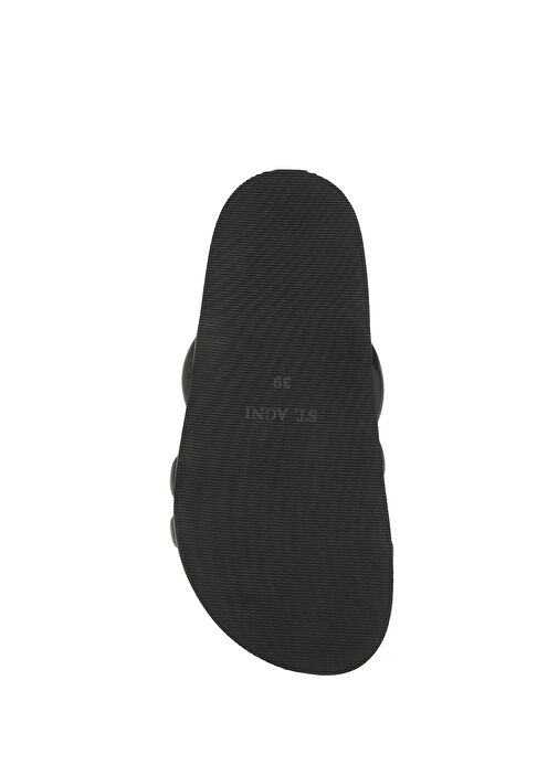 Siyah Kadın Deri Terlik - Görsel 6