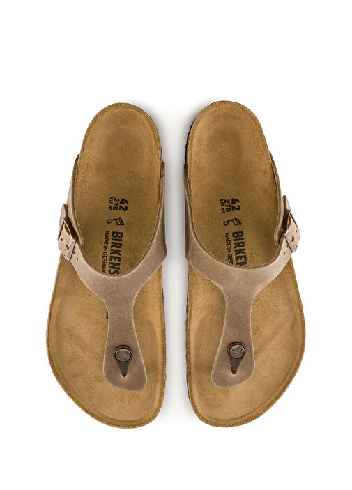 Gizeh Leoi Bej Erkek Deri Terlik - Görsel 4