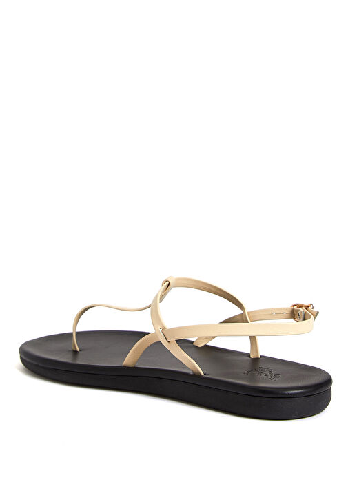 Beyaz Kadın Deri Sandalet - Görsel 4