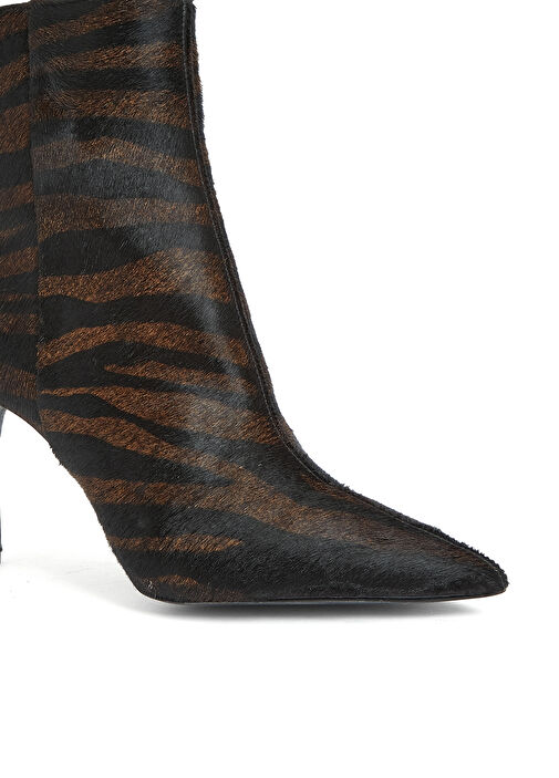Zebra Desenli Kadın Deri Bot - Görsel 7