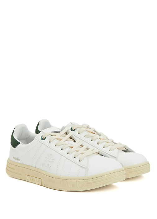 Rusell-D Beyaz Kadın Deri Sneaker - Görsel 3