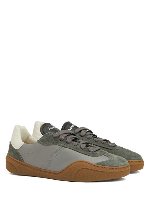 Bars Gri Kadın Deri Sneaker - Görsel 3