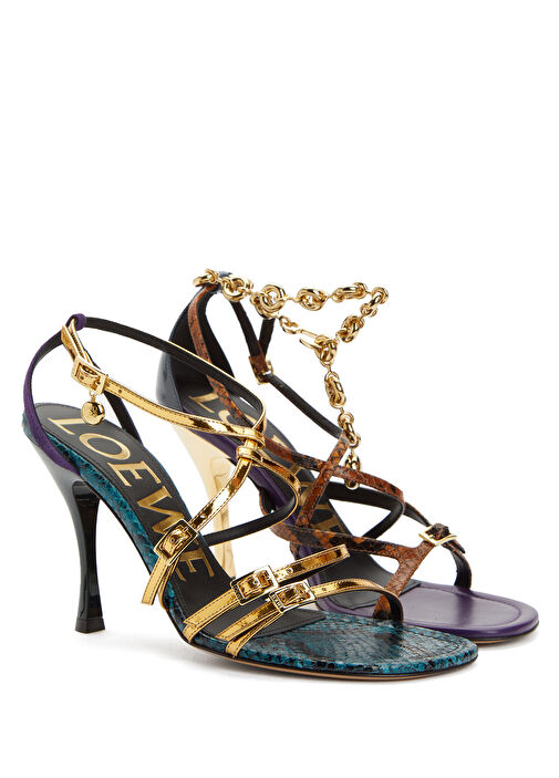 New Comic Gold Kadın Deri Sandalet - Görsel 3