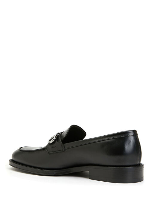 Ferragamo Siyah Ferragamo Deri Erkek Loafer