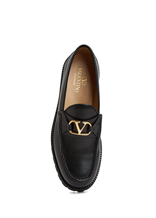 Siyah Kadın Deri Loafer - Görsel 5