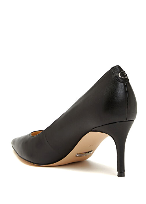 Bravo Siyah Deri Topuklu Ayakkabı - Görsel 4