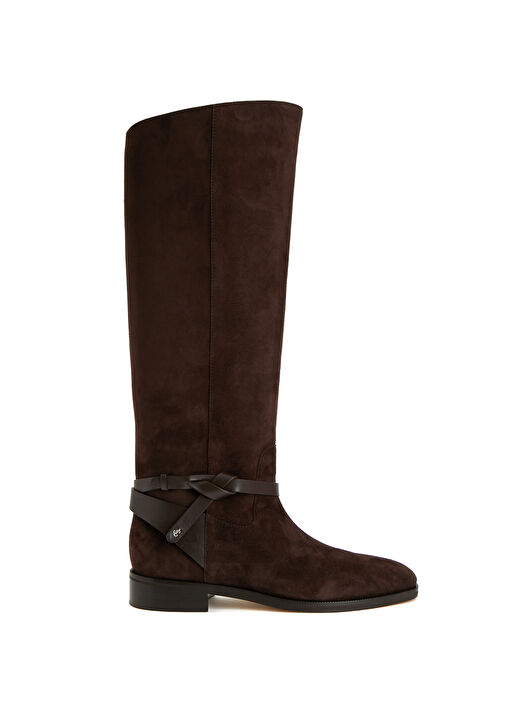 Lawton Koyu Kahverengi Kadın Süet Çizme - Görsel 2