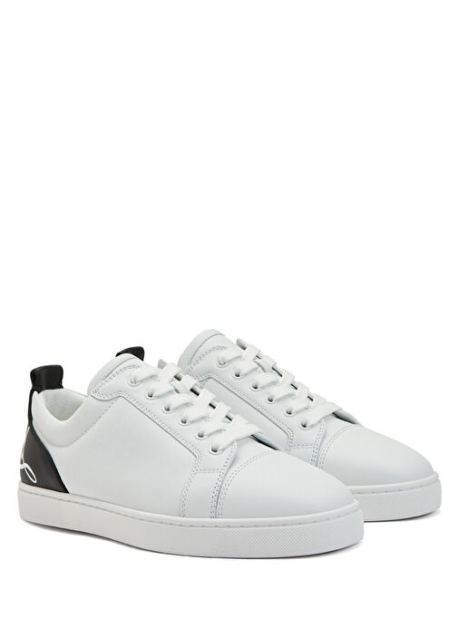 Christian Louboutin Siyah-Beyaz Erkek Siyah Beyaz Erkek Deri