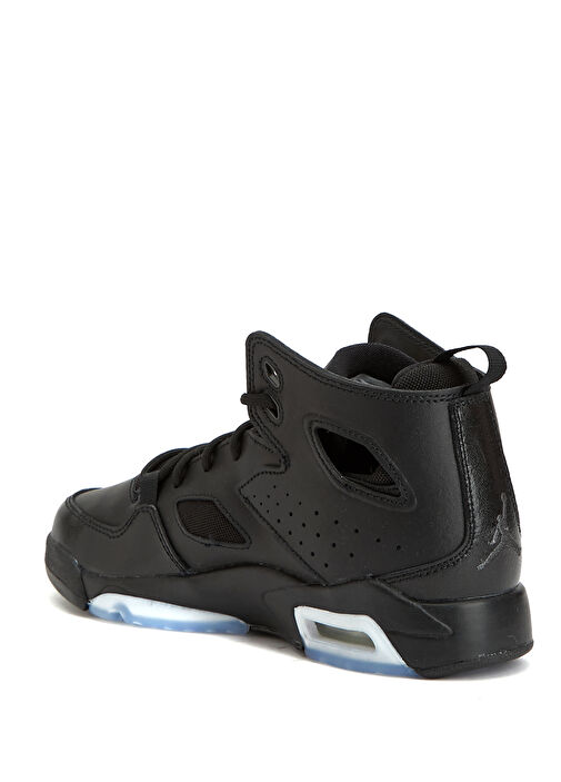 Jordan Fltclb '91 Siyah Gri Çocuk Deri Sneaker - Görsel 4