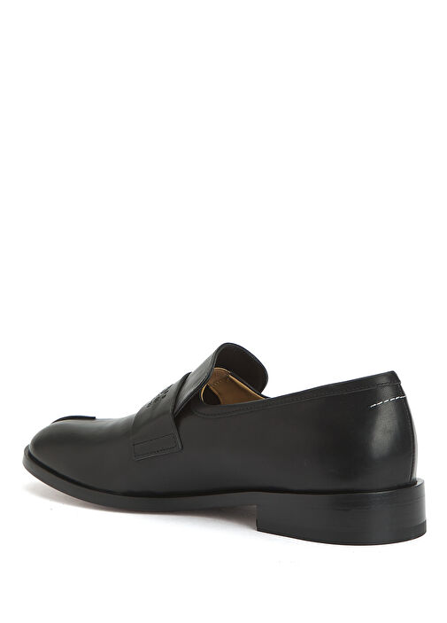 Siyah Kadın Deri Loafer - Görsel 4
