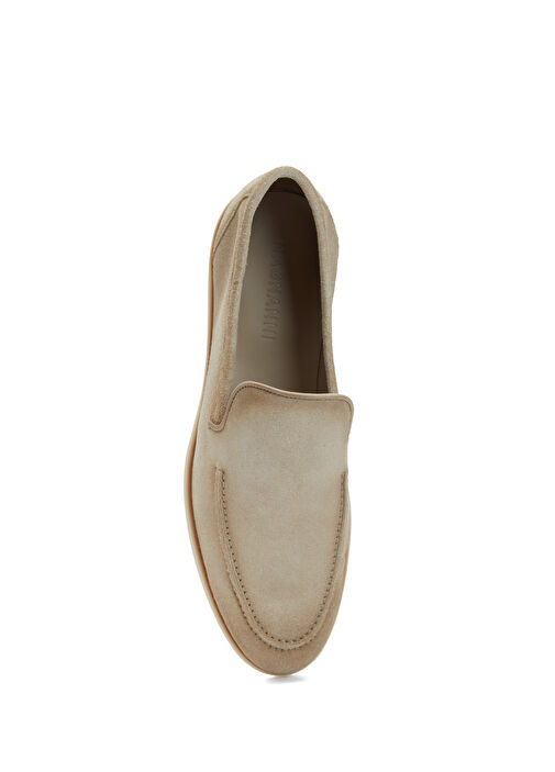 Açık Gri Erkek Süet Loafer - Görsel 5