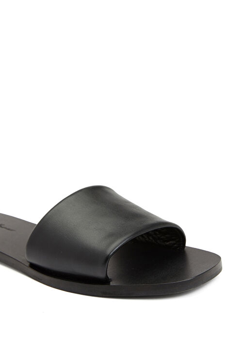 Siyah Kadın Deri Terlik - Görsel 7