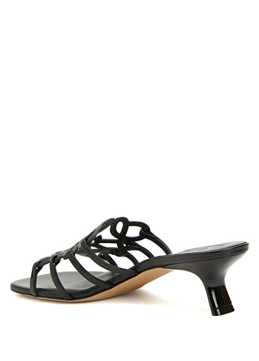 x Paula's Ibiza Petal Siyah Kadın Deri Sandalet - Görsel 4