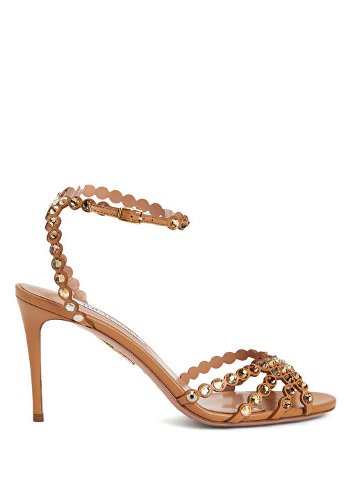 Karamel Deri Topuklu Ayakkabı - Görsel 2