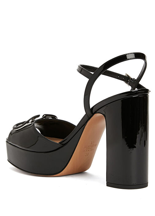 Valentino Garavani Siyah Valentino Garavani Deri Kadın Sandalet