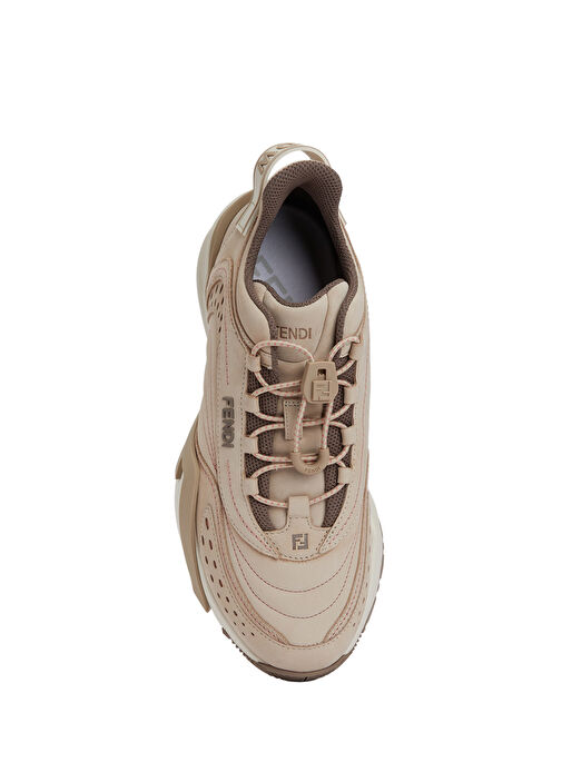 Flow Bej Kadın Deri Sneaker - Görsel 5