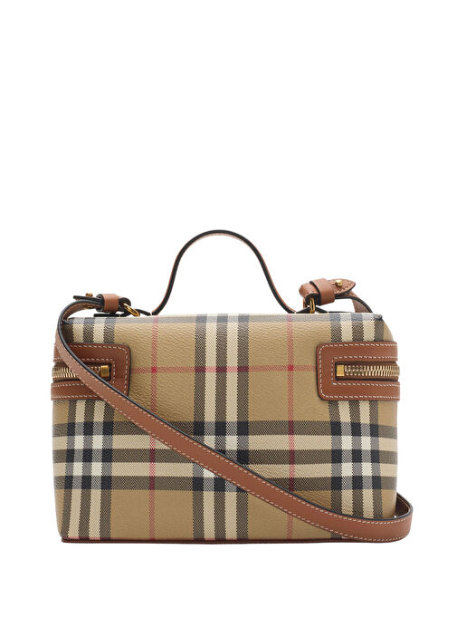 Burberry Bej Kadın Vanity Bej Deri Kadın Çapraz Omuz Çantası