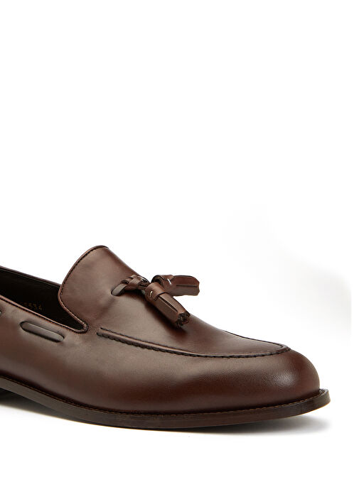 Kahverengi Erkek Deri Loafer - Görsel 7