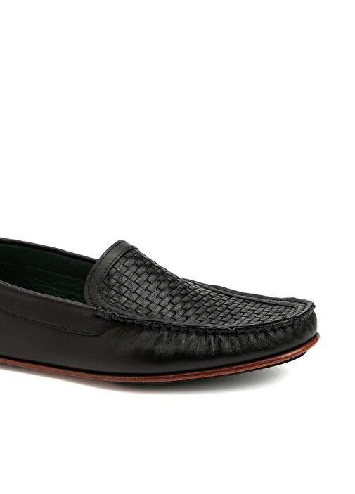 Siyah Erkek Deri Loafer - Görsel 7