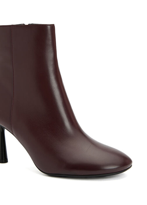 Bordo Kadın Deri Bot - Görsel 7