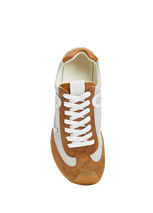 Ballet Runner Taba Gri Kadın Deri Sneaker - Görsel 5