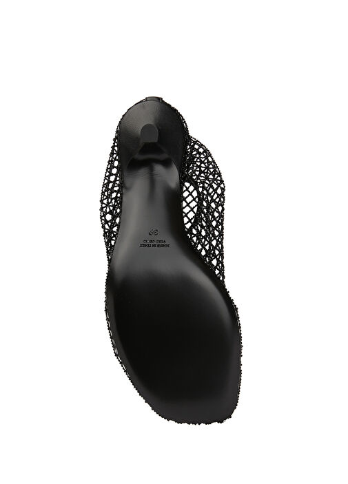 Siyah Transparan Topuklu Ayakkabı - Görsel 6