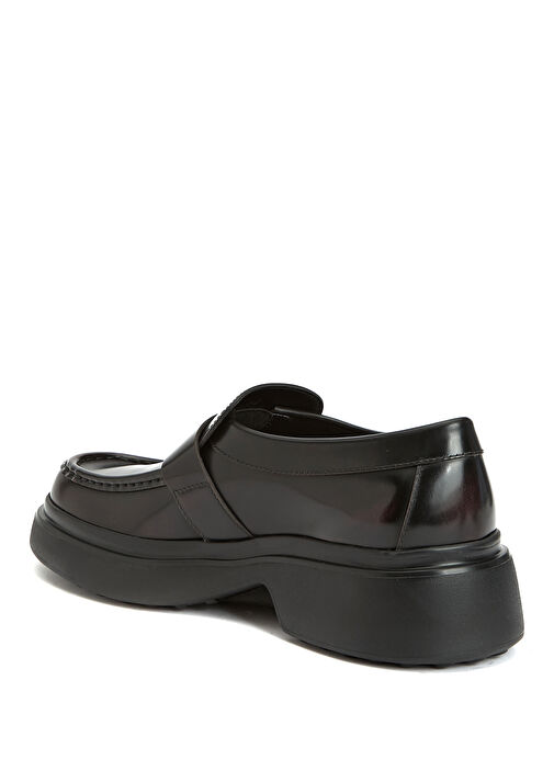 Bordo Kadın Deri Loafer - Görsel 4