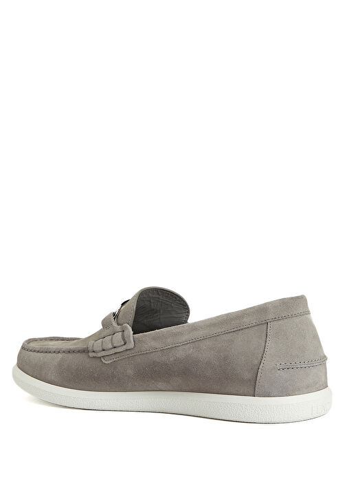 Gri Erkek Süet Loafer - Görsel 4