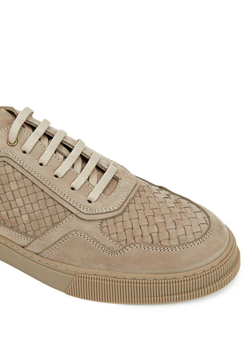 Vizon Örgü Deri Erkek Sneaker - Görsel 7