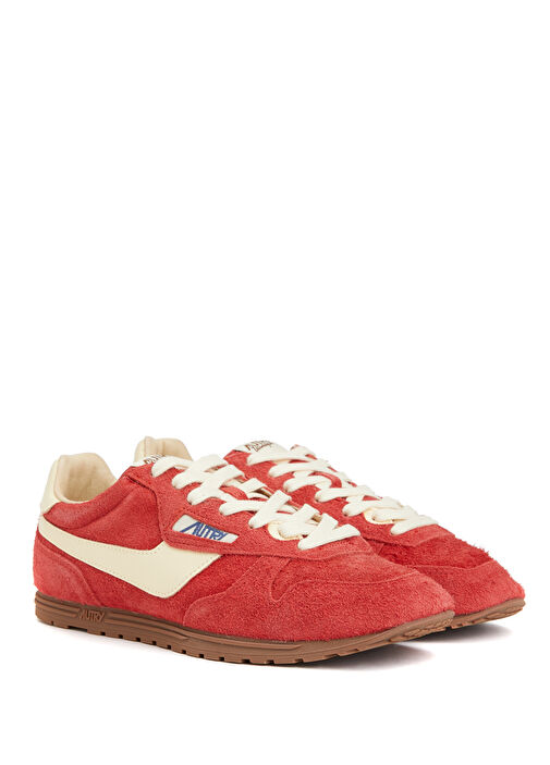 Kırmızı Erkek Deri Sneaker - Görsel 3