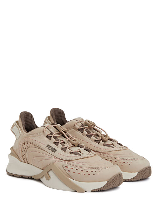 Flow Bej Kadın Deri Sneaker - Görsel 3