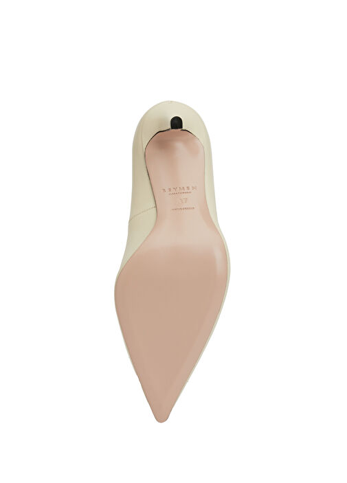 Essential Kırık Beyaz Deri Stiletto - Görsel 6