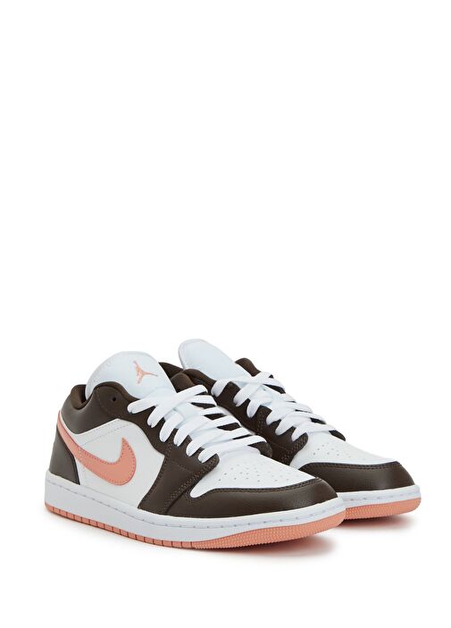 Air Jordan 1 Low Beyaz Kadın Deri Sneaker - Görsel 3