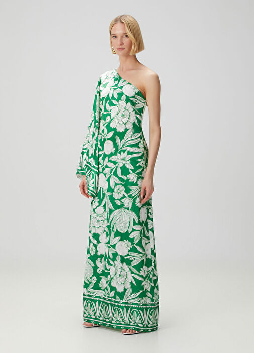 Beymen Collection - Green Tropical Floral Maxi Evening Dress Beymen Collection - Green Tropical Floral Maxi Evening Dress