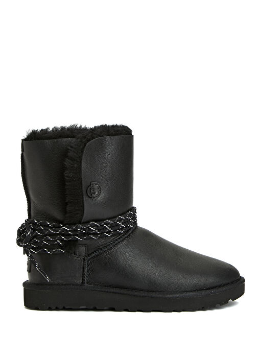 Classic Bailey Tie Siyah Kadın Deri Bot - Görsel 2