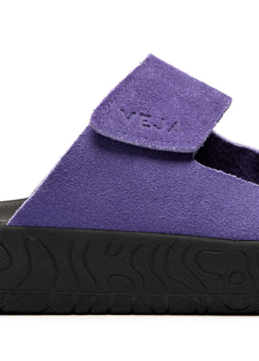 Etna Siyah Mor Kadın Süet Terlik - Görsel 5