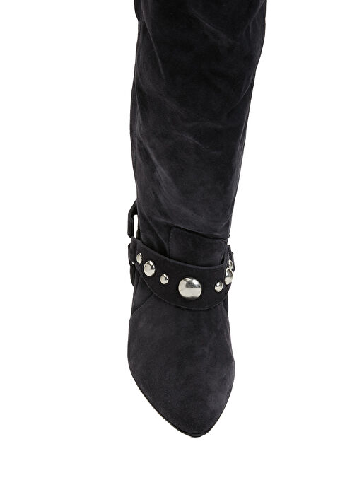 Selize Siyah Kadın Süet Çizme - Görsel 5