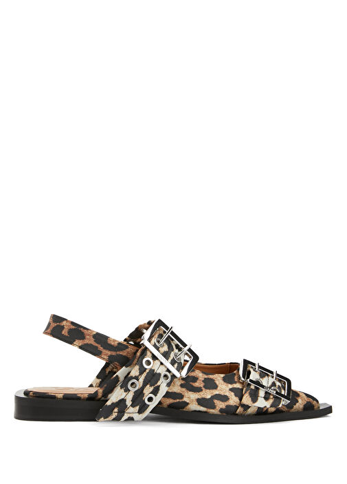 Feminine Buckle Leopar Kadın Babet - Görsel 2