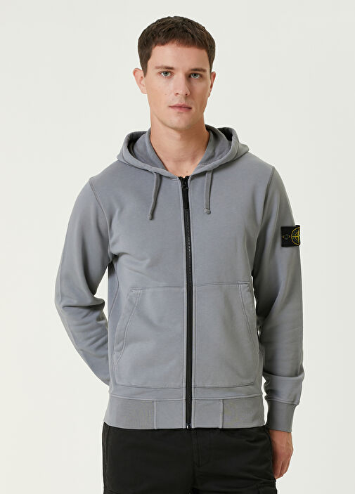 Dark Grey Stone Island Dark Grey Men Dark Grey Hooded Sweatshirt 1561899 Beymen