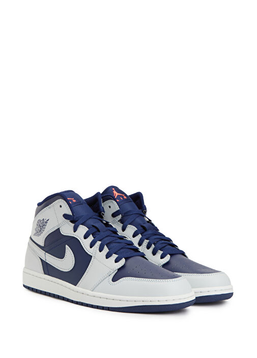 Air Jordan 1 Mavi Erkek Deri Sneaker - Görsel 3