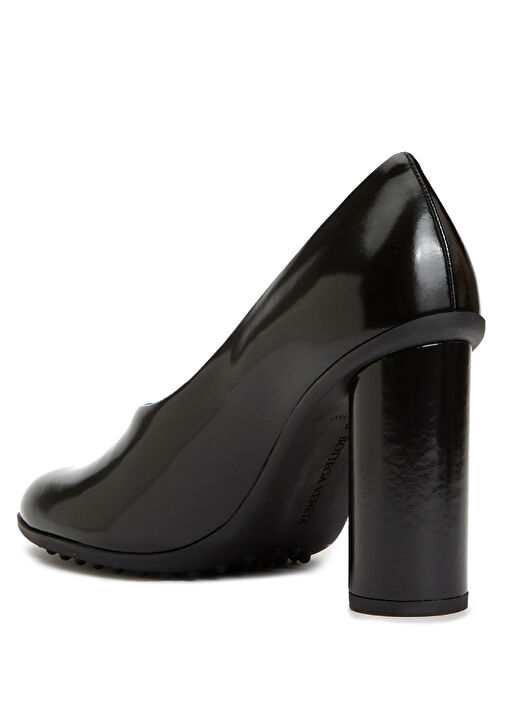 Atomic Siyah Deri Topuklu Ayakkabı - Görsel 4