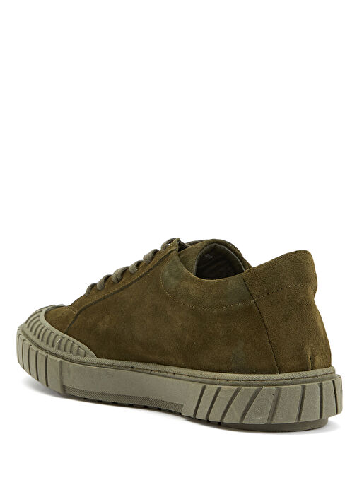 Haki Kadın Deri Sneaker - Görsel 4