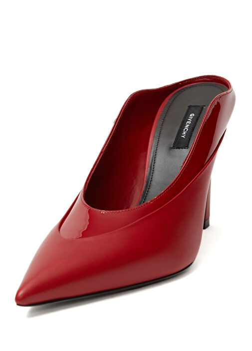 Spiky Kırmızı Kadın Deri Terlik - Görsel 3